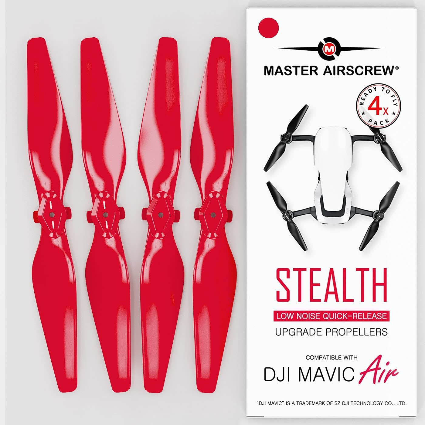 Master AirScrew Mavic Air - Propellrar (röda, 4-pack)