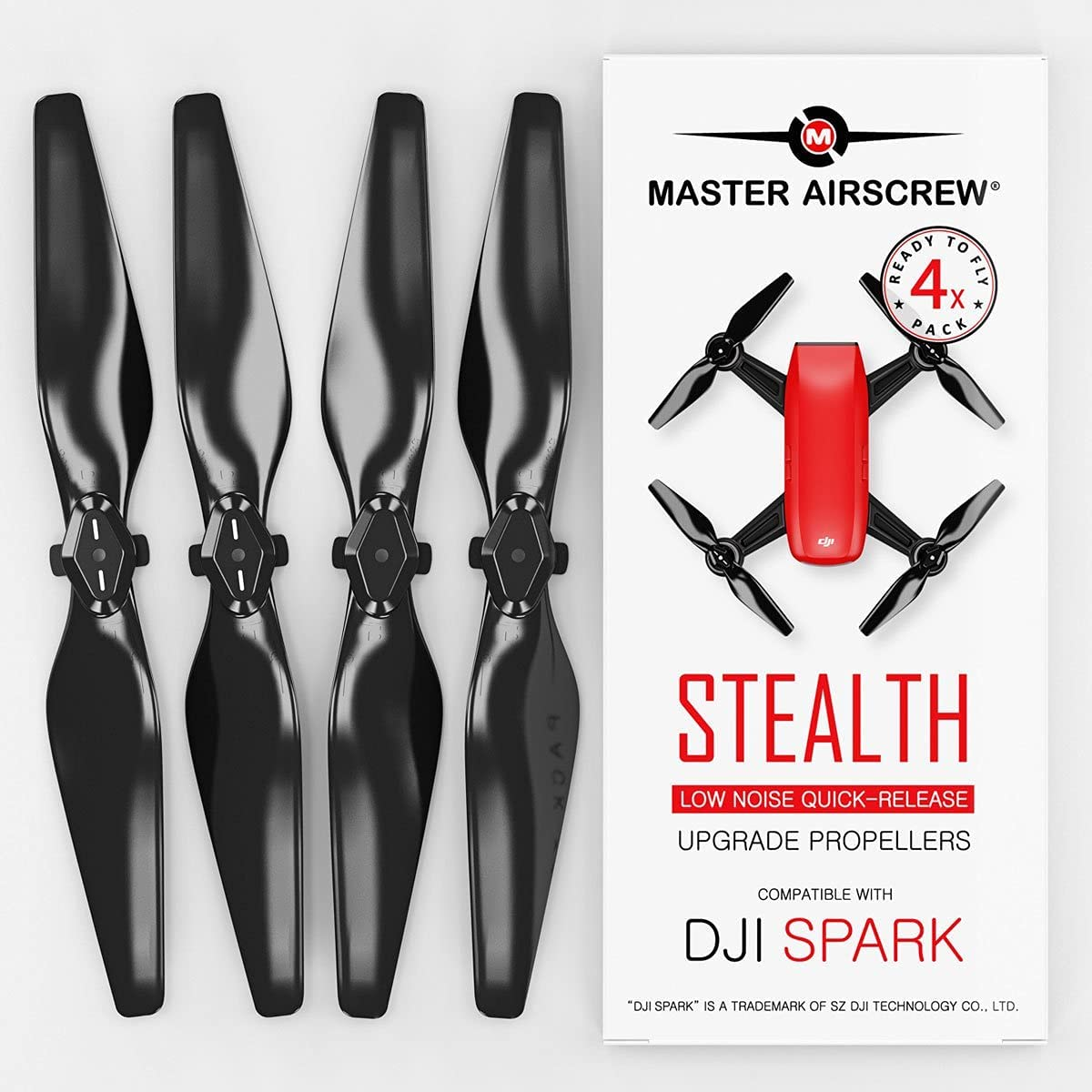 Master AirScrew Spark - Propellrar (svarta, 4-pack)