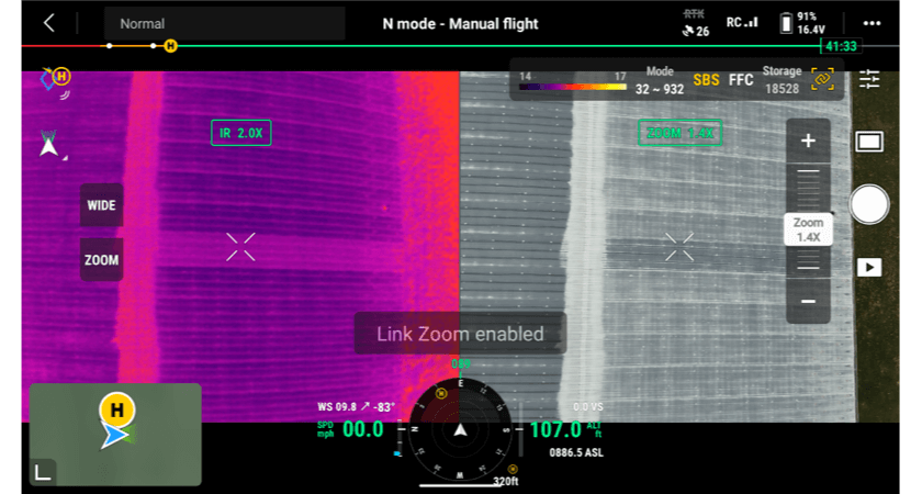 Drönare Link Zoom takinspektion värmekamera