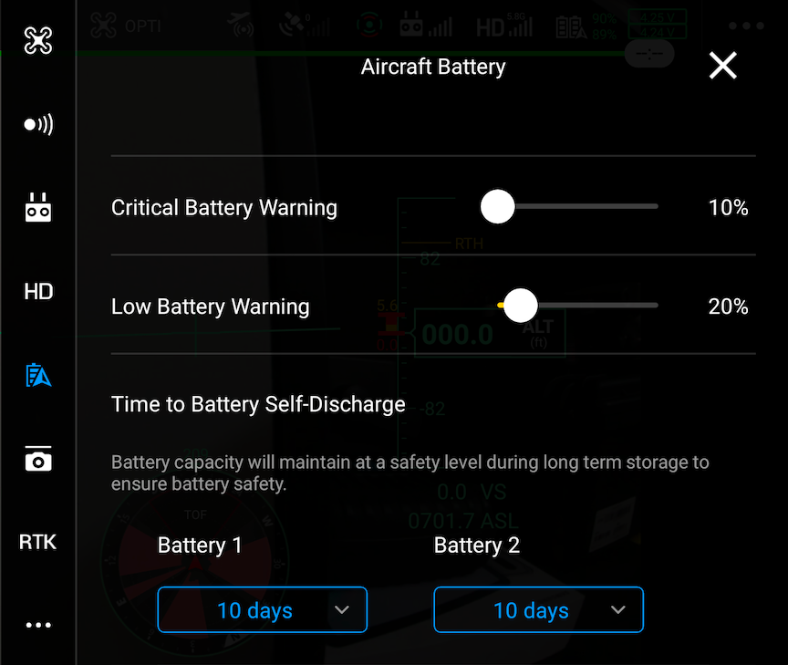 Bästa metoder för batterilagring - Aircraft Battery-skärmbild